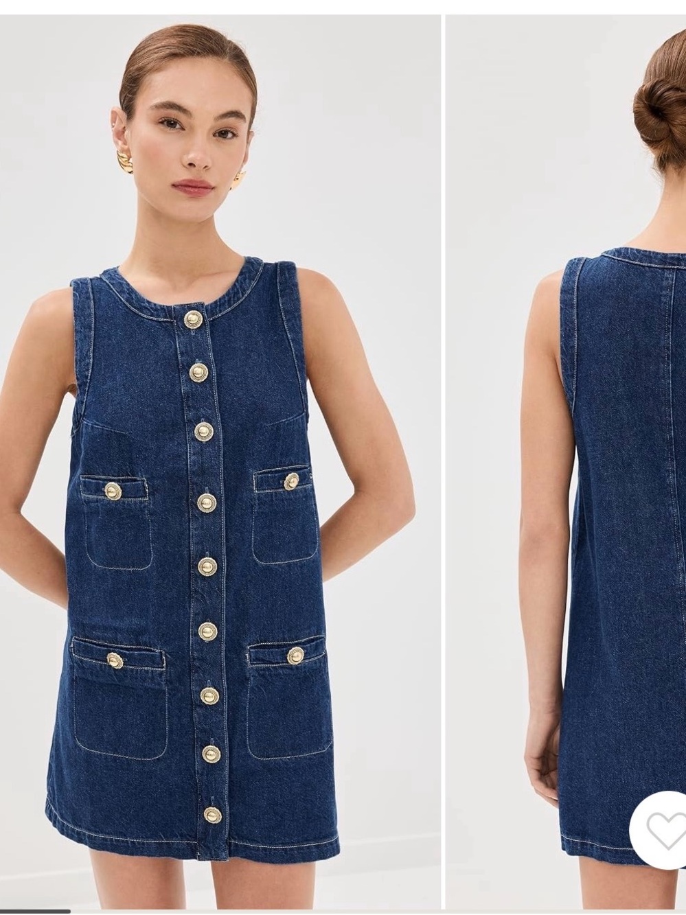 Reformation Tropez Denim Button Mini Dress size 4 NWT